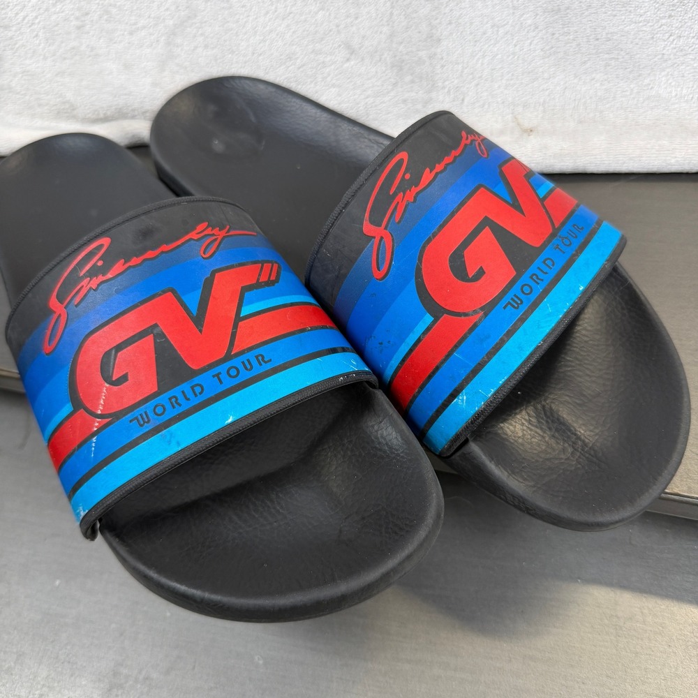 Givenchy Paris World Tour GV Slides Black Blue‎ Red Men's Designer Sandals Italy